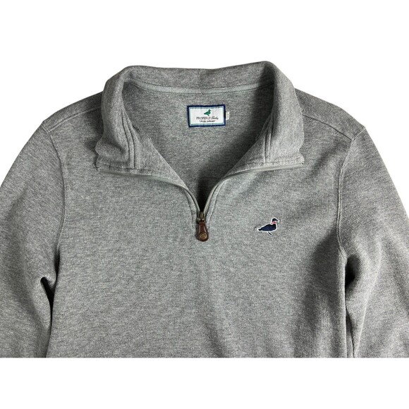 Properly Tied 1/4 Zip Long Sleeve Sweater  Women's Size M  Gray Knit Top w Logo - Picture 3 of 4